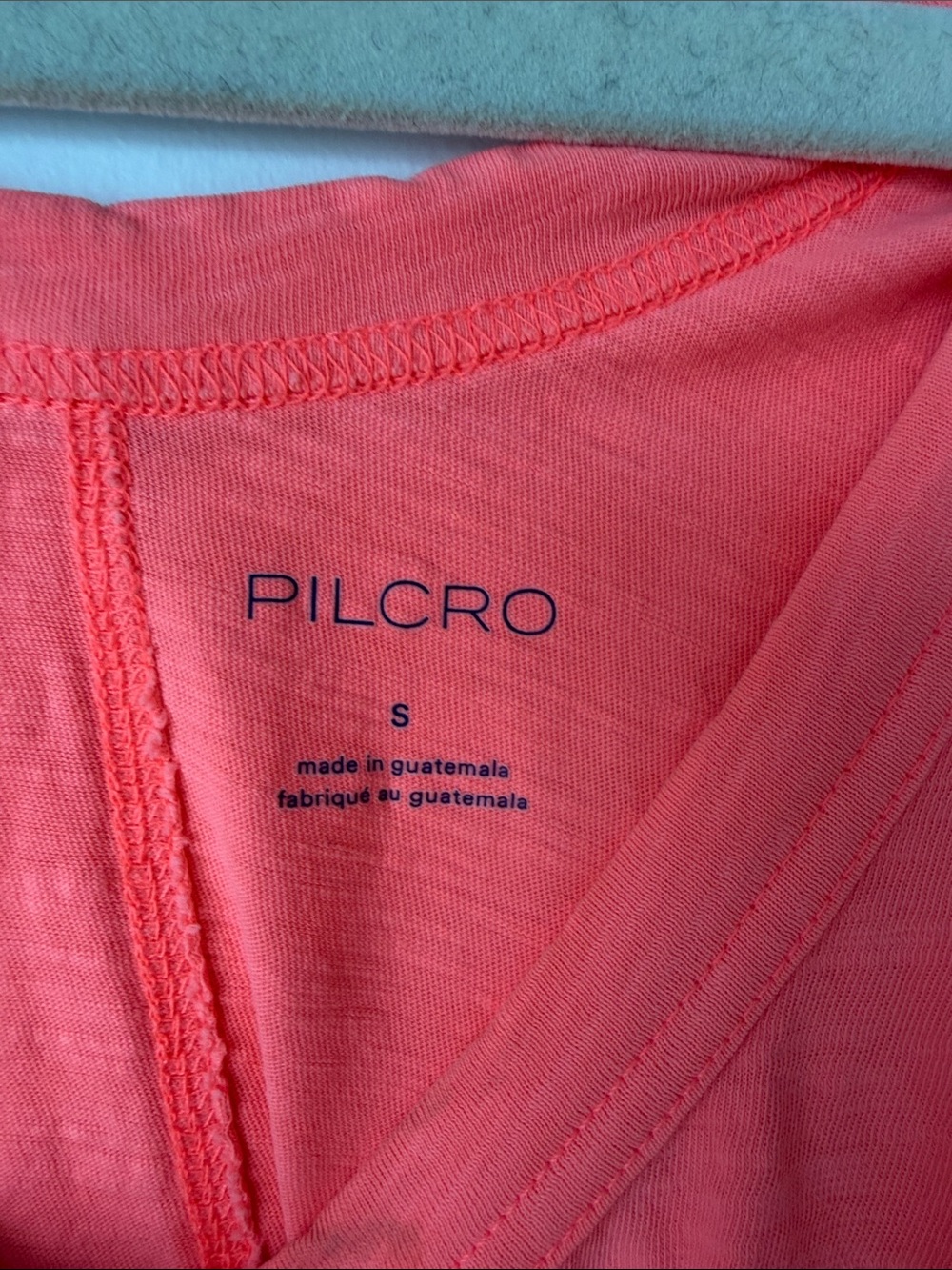 Pilcro Coral Tank Top - Bright Coral Pink Crop - Picture 2 of 3